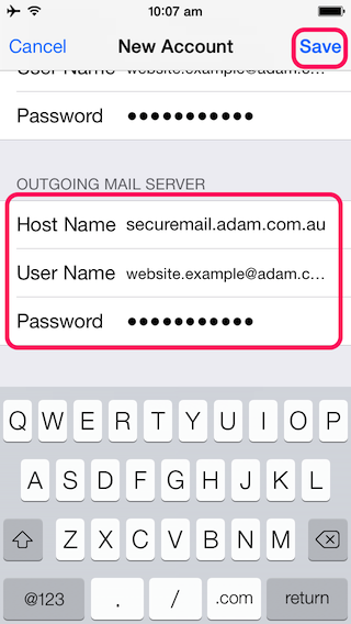 how to find email password on iphone